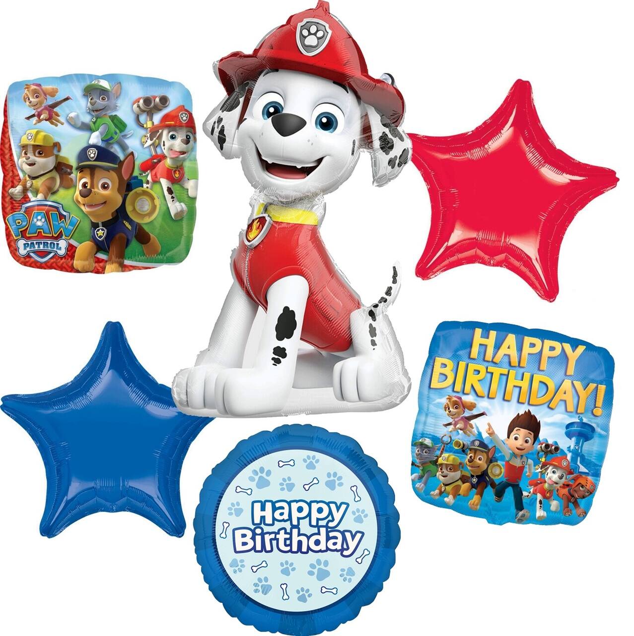 Paw Patrol™ Marshall Birthday 6-Piece Foil Balloon Bouquet
